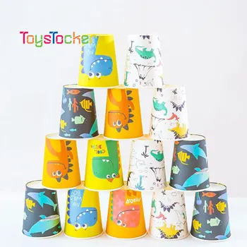 

10PcsDinosaur Theme Paper Cup Disposable Tableware Christmas Birthday Party PaperCups Carnival Party Supplies For Kids