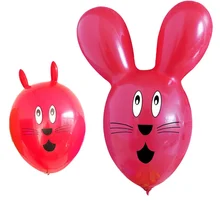 50-100pcs Bigger Ear Easter Decoration Latex Balloon Rabbit Head Bunny Helium Ballon Bleu Kids Birthday Baby Shower Decor 50cm