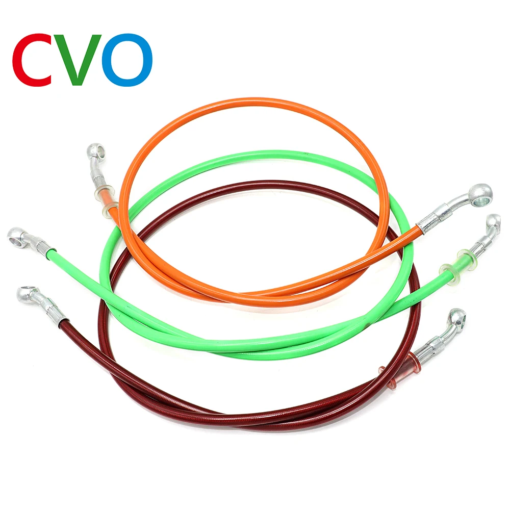 Motorcycle Dirt Bike Braided Brake Hose Line Steel Brake cable Hydraulic Banjo pipe 400mm-2200mm for motorcycle Universal Racing motorcycle brake hose