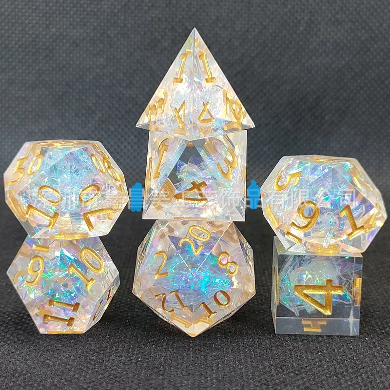 7 шт./компл. набор костей ручной работы D & d Dnd Resin Galaxy кости острые края секс