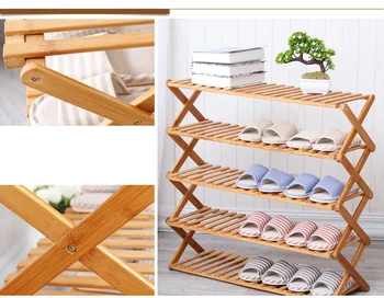 

Free Installation Folding Multi-layer Shoe Rack Simple Household Economic Racks Dormitory Door Storage Rack Bamboo Shoe Cabinet