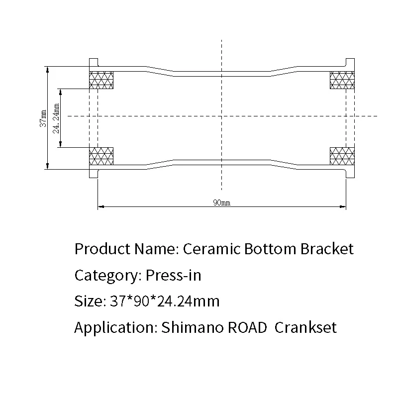 Hscer керамический Нижний кронштейн BB86 BB90 BB92 BB386 BBRight BSA дорожный подшипник для горного велосипеда - Цвет: BB90 Shimano Road