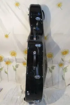 

Great 3/4 black fiberglass cello hard case w/wheells #6714