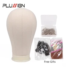 Пробковый брезентовый блок для головы, подставка для парика, тренировочная манекеновая голова для изготовления парика, стильный дисплей для домашнего салона, для общего использования