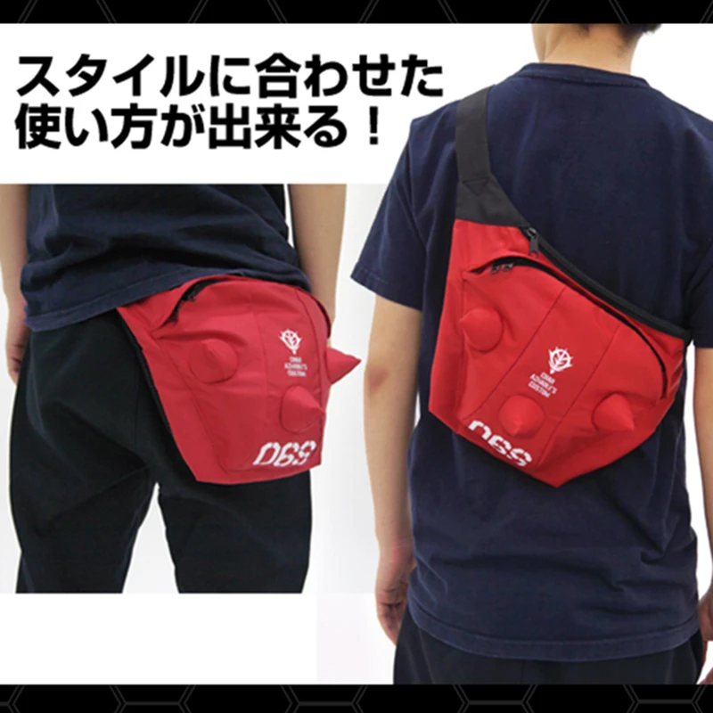 2019 Hot Japan Anime Gundam Char Aznable Man Woman Adult Zaku Shoulder Bag Men Canvas Messenger Bags Wholesale Casual Bag