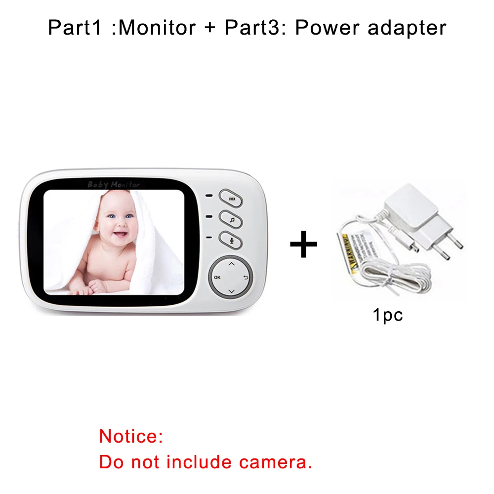 603-Monitor-Plug-1pc Аксессуары: 3,2 дюймов беспроводной видео цветной детский монитор, адаптер питания, детская няня камера безопасности для VB603, VB605 Универсальный - Цвет: 603-Monitor-Plug-1pc