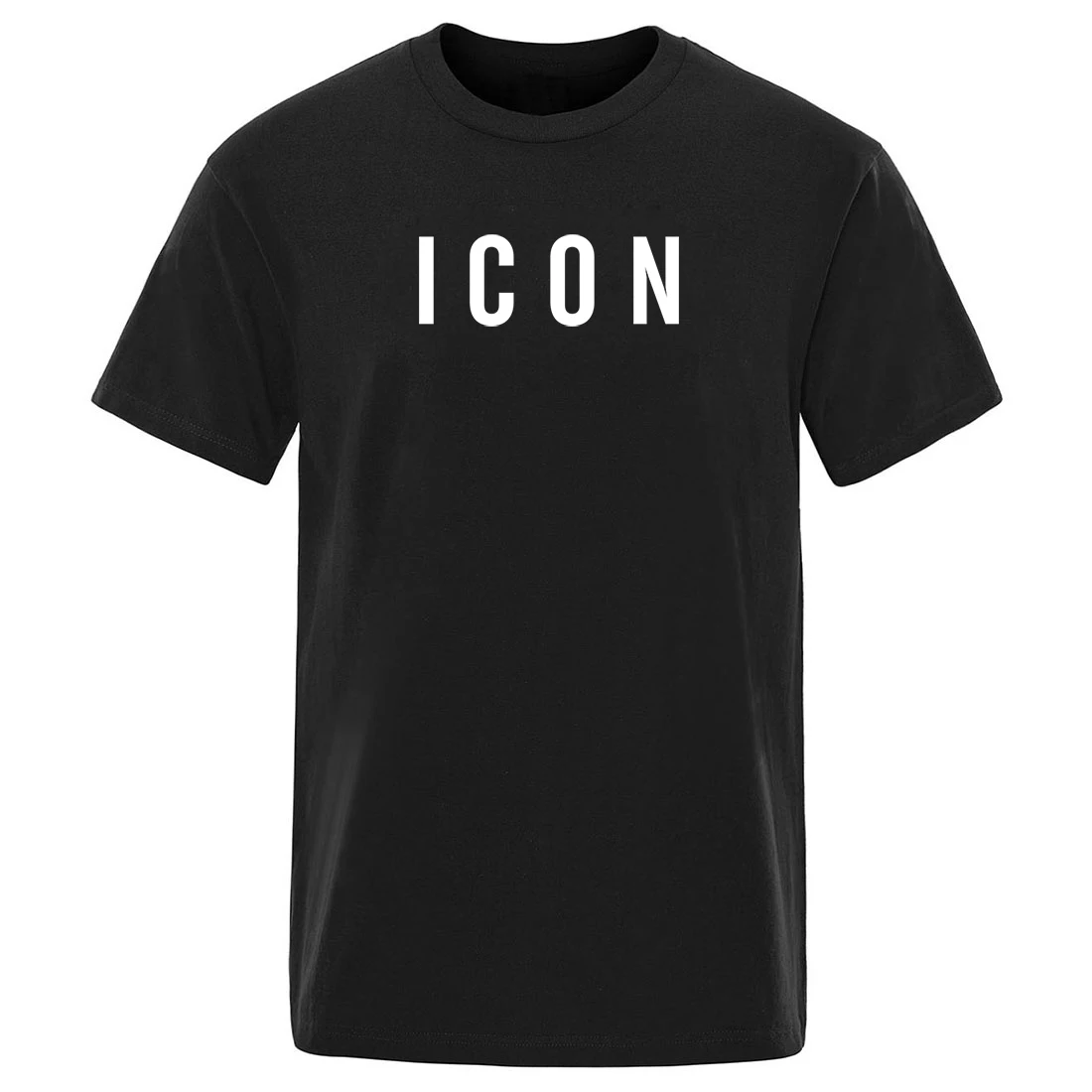 

New 2020 summer solid color t-shirts Man Hip Hop Icon Printed top 100% cotton short sleeve Fashion Simple Style men Funny shirts