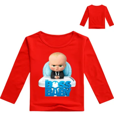 Новое поступление года, детские футболки с надписью «Baby Boss» для детей возрастом от 2 до 12 лет футболка с длинными рукавами для мальчиков рубашки для девочек Vetement Enfant для подростков