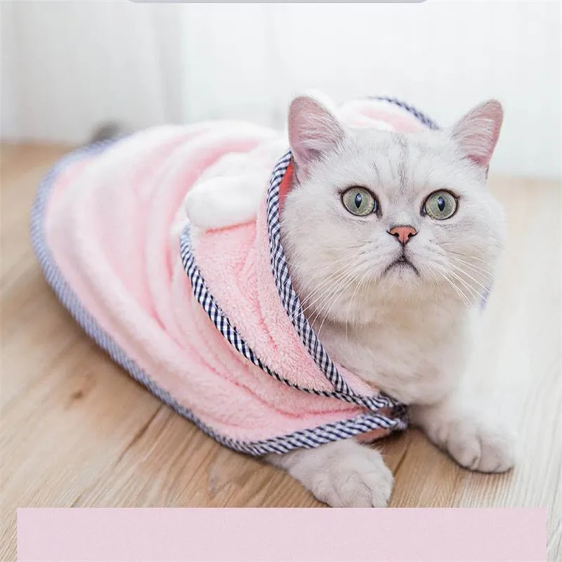 

Pet Bath Towel Soft Cute Drying Bath Pet Towel for Dog Cat Puppy Super Absorbent Bathrobes Cleaning Necessary Supply Fiber