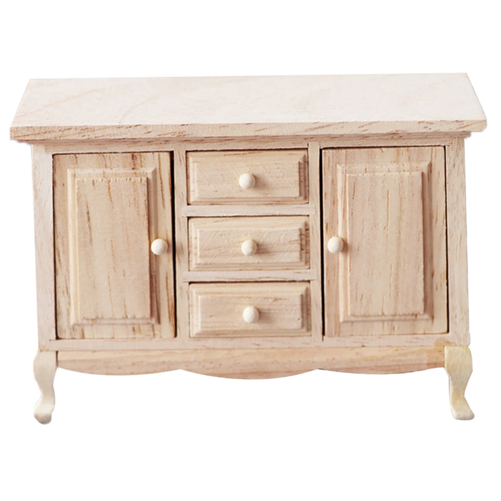 1/12 Scale Dollhouse Miniature Bedside Drawer Doll Furniture