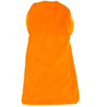 

Stretch Fox Velvet Fabric Dining Room Wedding Kitchen Home Short Chair Seat Covers, Orange