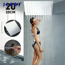 JIENI 20 дюймов душевая головка потолочная квадратная нержавеющая сталь дождевая душевая головка верхний душ для ванной комнаты рассеиватель для душа от дождя