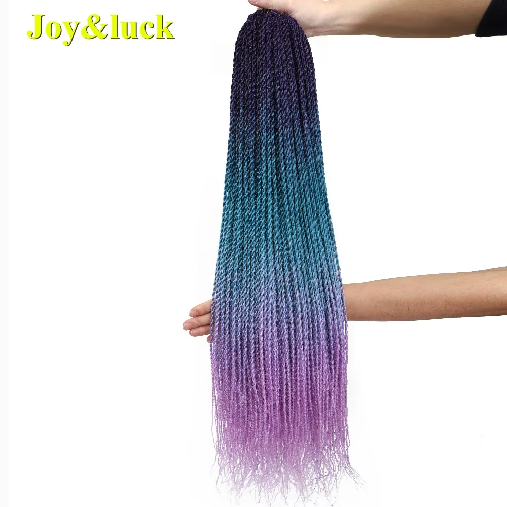 Joy& luck 24 дюйма Сенегальские закрученные крючком косички 30 прядей синтетические волосы для наращивания плетение волос