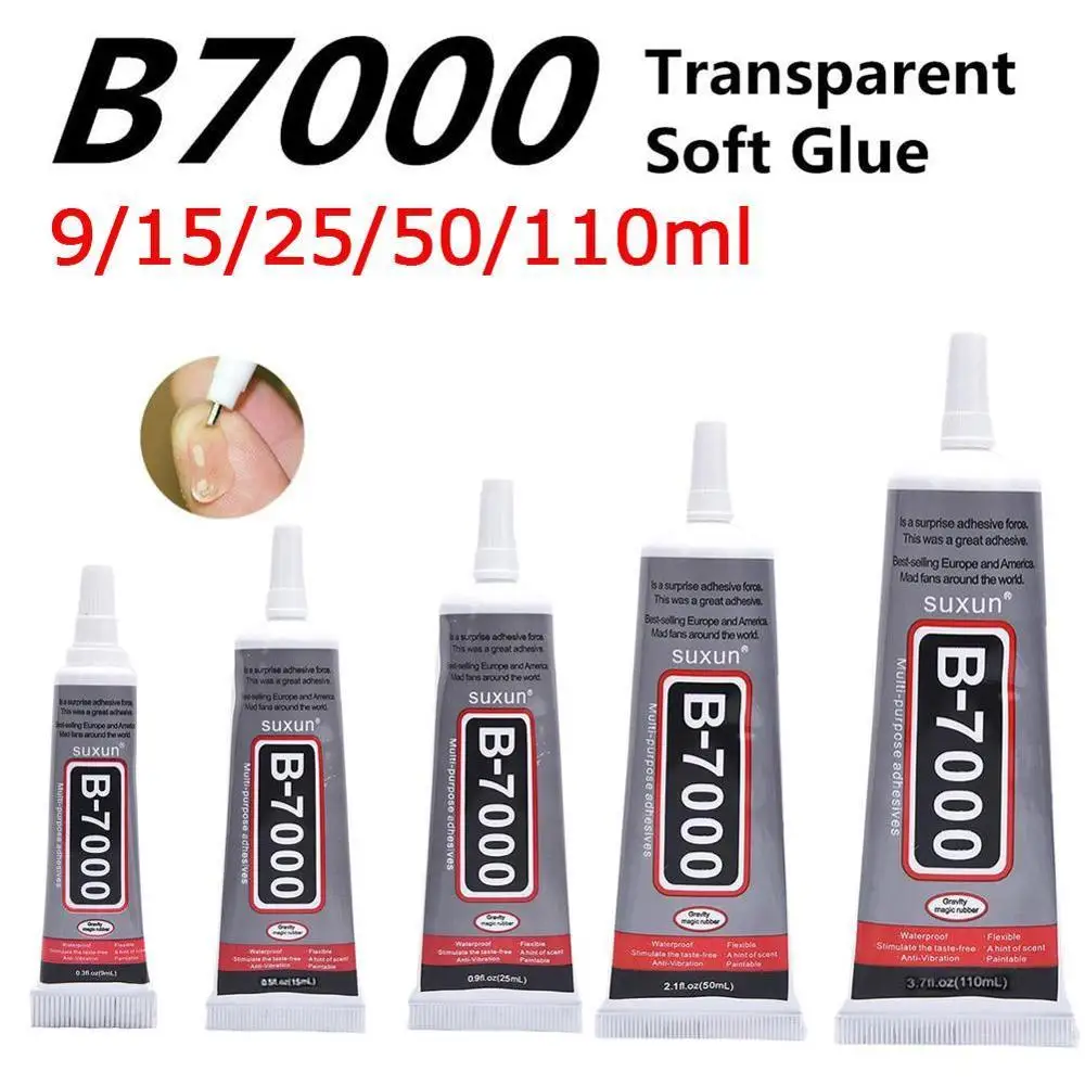 

B7000 Glue Mobile Phone Screen Superglue 9/15/25/50ml Adhesive Telephone Glass Glue Repair Point Diamond Jewelry DIY