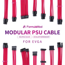 FormulaMod EVGA Kit cavo PSU completamente modulare, manicotto 18AWG, Kit per PSU modulare EVGA, fm bzxz [verificare la compatibilità]