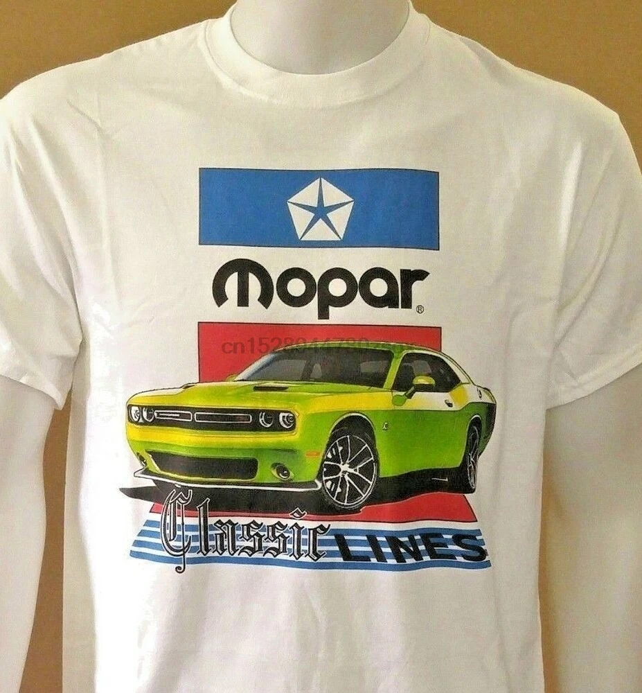 Mopar классические линии-Новинка Dodge Challenger-100% хлопок Мужская футболка |