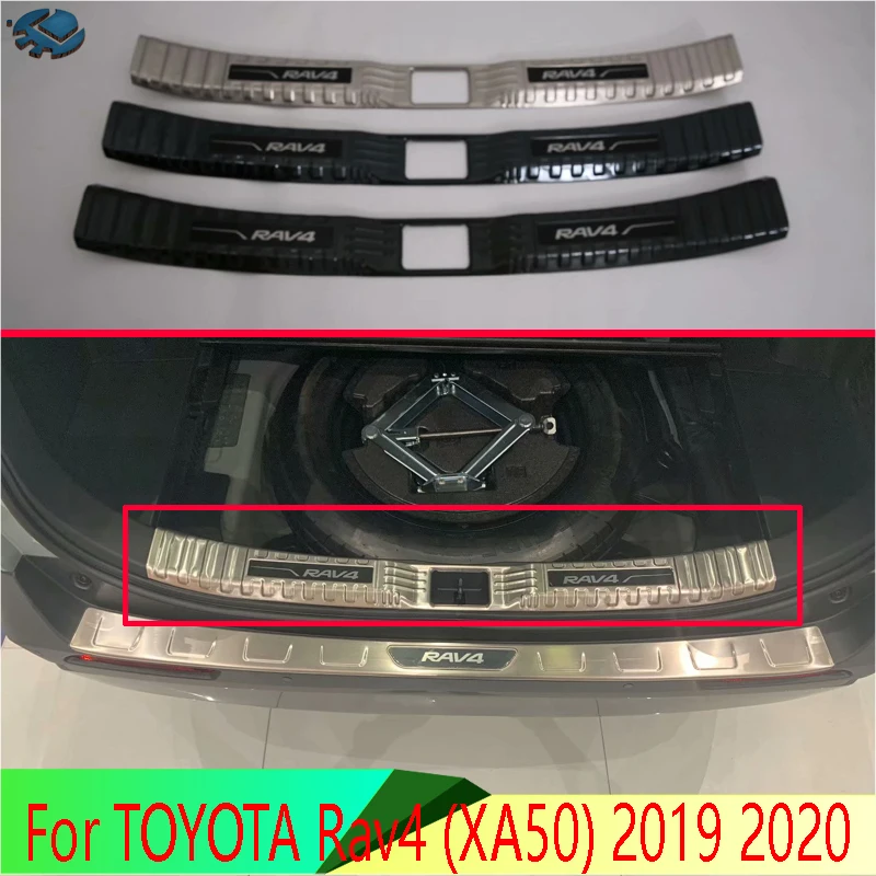 For TOYOTA Rav4 (XA50) 2019 2020 Decorate Accessories Stainless Steel Rear Trunk Scuff Plate Door Sill Cover Molding Garnish | Автомобили
