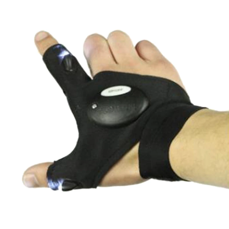 

Outdoor Sports with Led Lights Portable Lighting Left and Right Gloves Night Fishing Accessories Exposed Three and a Half Finger