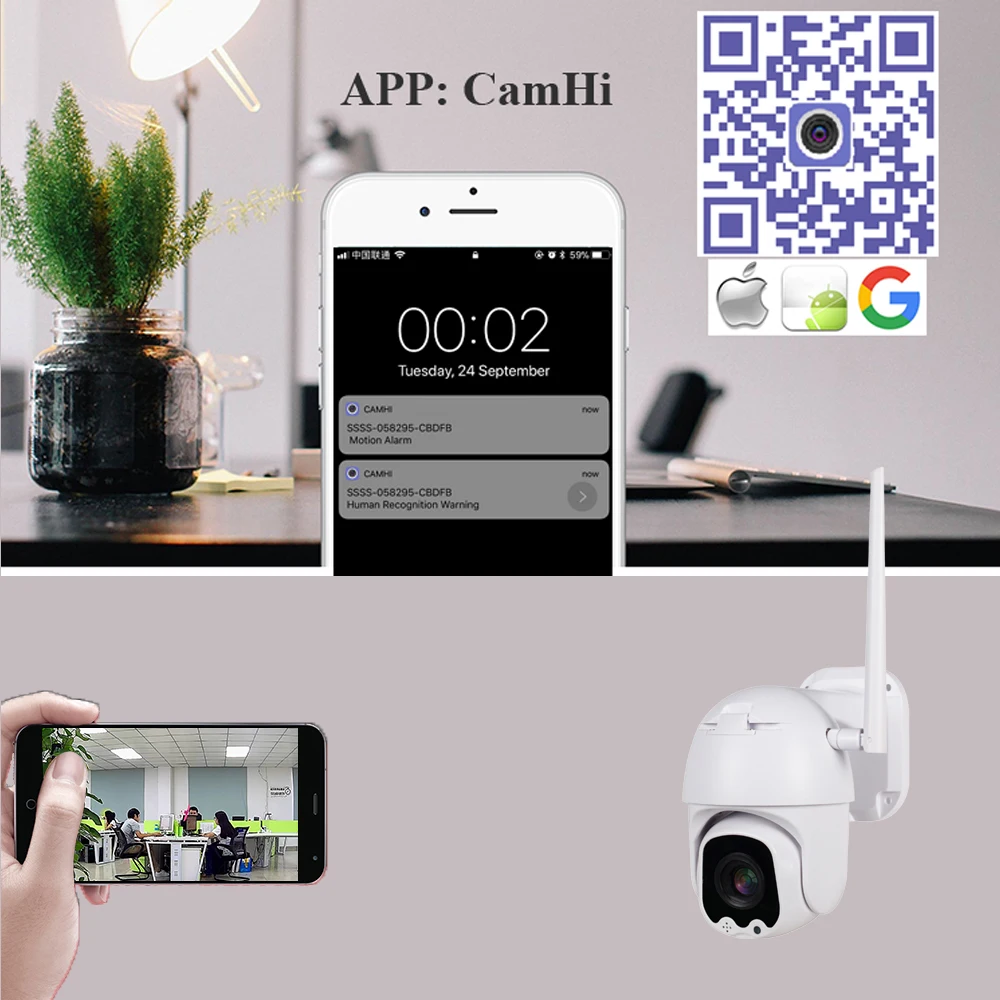 OwlCat HD Открытый водонепроницаемый 2MP 5MP Pan Tilt IP камера Wi-Fi двухстороннее аудио разговор слот карты Micro SD беспроводной ИК Onvif приложение CamHi