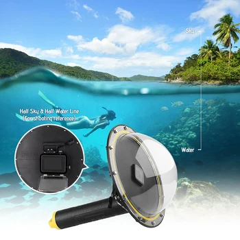 

TELESIN Dome Port 30M Waterproof Case Housing, Floating Handle Grip Bobber for GoPro Hero 8 Black Action Camera Accessories