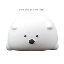 

USB Rechargeable Night Light Bear Silicone Night Lights Touch Sensor Bedroom Bedside Lamp With Remote For Kids Babys Gift Mom