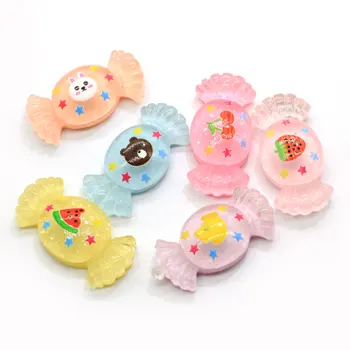 

20/100pcs Kawaii Resin Animal Fruit Candy Additives Charms For Cute Animal Sugar Supplies DIY Kit For Fluffy Clear Cloud