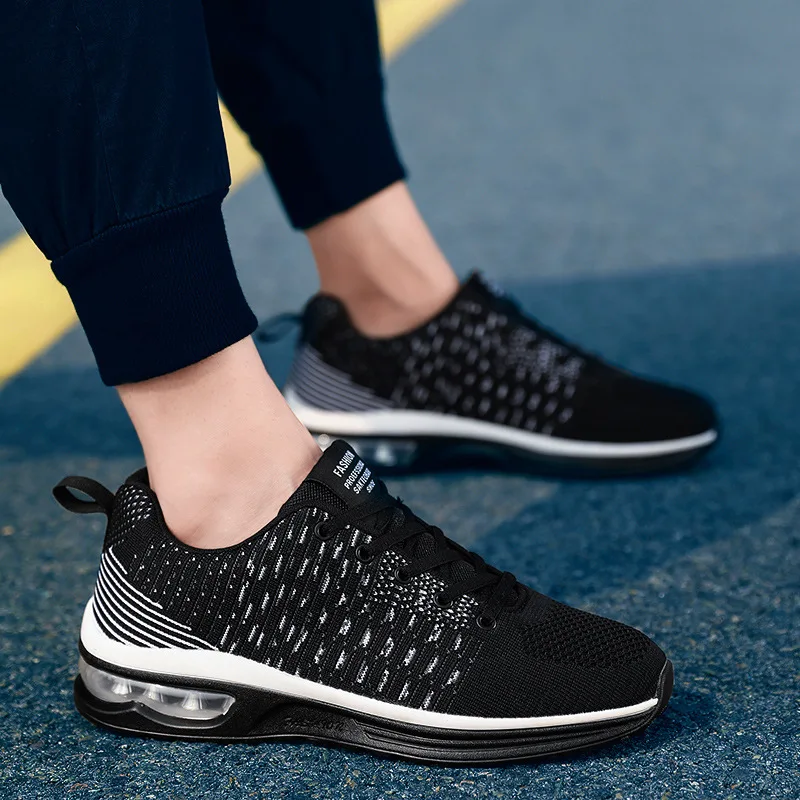 

Hot Selling MEN'S Shoes Autumn Couples Athletic Shoes Trend Teenager Air Cushion Shoes Fly Netting Surface Running Shoes