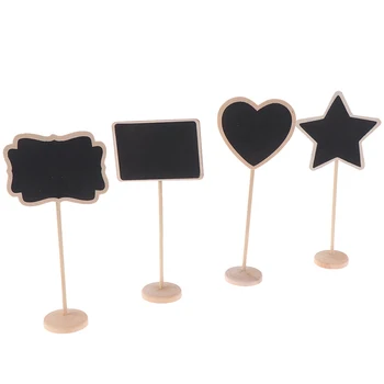

Mini Small Wooden Chalk Blackboard Wedding Kitchen Restaurant Signs Chalkboard Writing Notice Message Paint Wood Board D Style