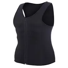 Weight Loss Men Waist Trainer Waist Trainer Vest Black Slimming Compression Fat Burner Sweat Men’S Body Shaper Sports Underwear