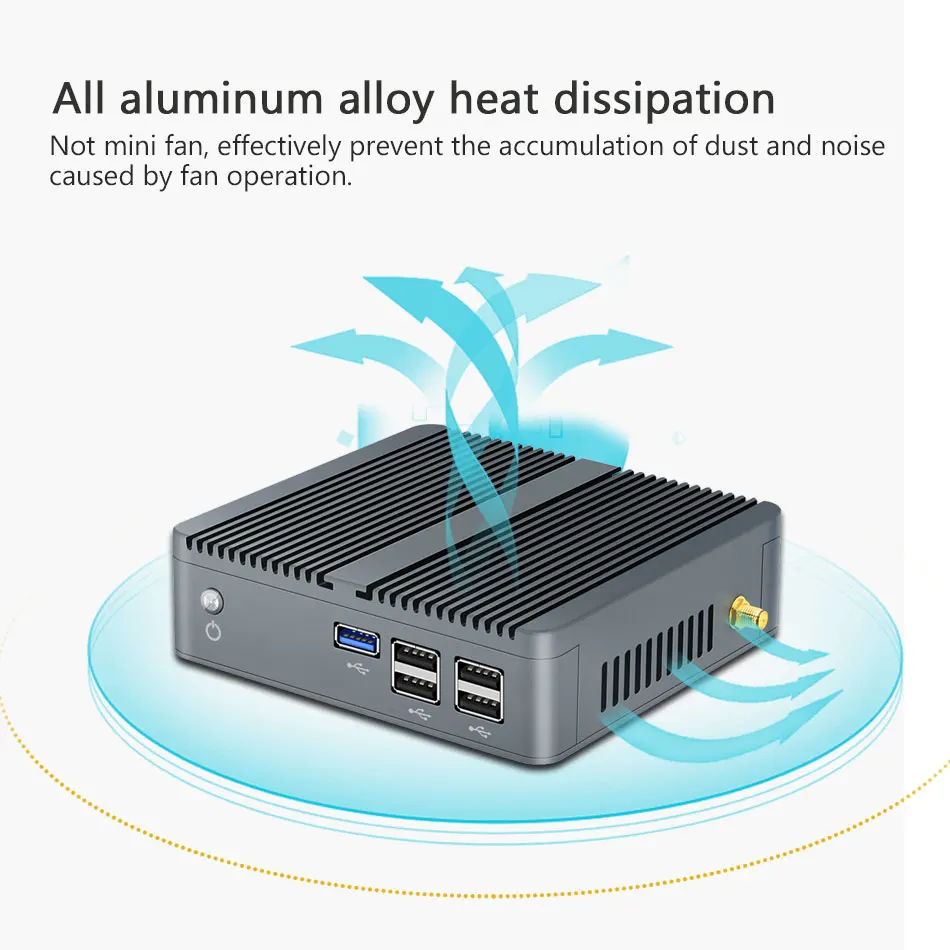 Mini PC Fanless Celeron N2930 J1900 Quad-Core Processor N2830 Win 7/8/10 HTPC WiFi HDMI 5*USB Nettop Office TV Box computer