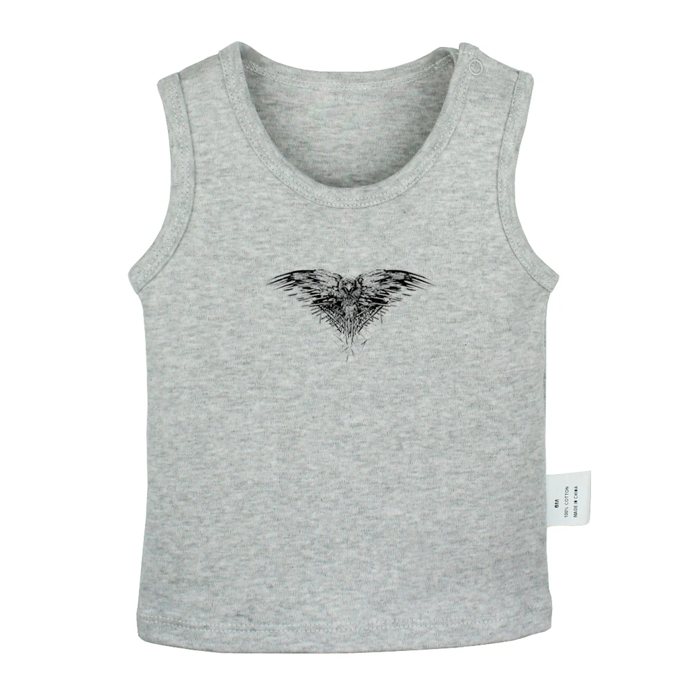 JcBabyYV2207G Game of Thrones Three-eyed crow House Stark Direwolf Design Newborn Baby Tank Tops Toddler Vest Sleeveless Infant Cotton Clothes - Цвет: JcBabyYV2207G