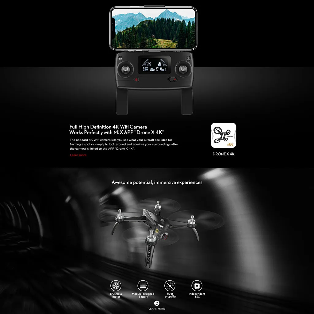 MJX B5W gps 5G 4K HD камера WiFi FPV Бесщеточный двигатель автоматический возврат RC Дрон с сумкой# g5