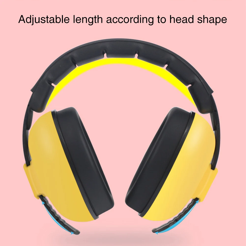 Эргономичный Регулируемый шумоподавление медленное восстановление ушей Защита слуха светильник для сна вес для мальчиков и девочек детские наушники прочные - Цвет: yellow