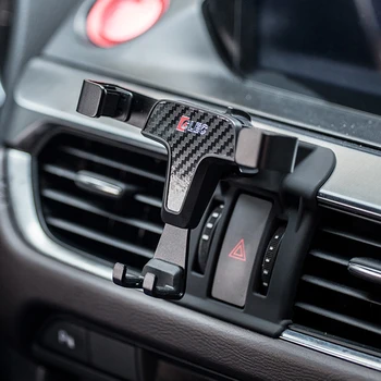

For Mazda 6 Atenza 2017-2018 Plastic Alloy Carbon Car Bracket Mobile Phone Holder Air Vent Mount Stand 1 Set