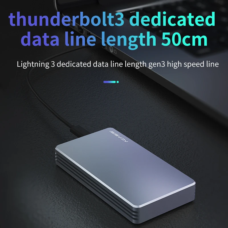 Acasis Thunderbolt 3 NVME M.2 SSD External SSD Enclosure  4TB  Aluminum Hard Drive Enclosure For Laptop Desktop