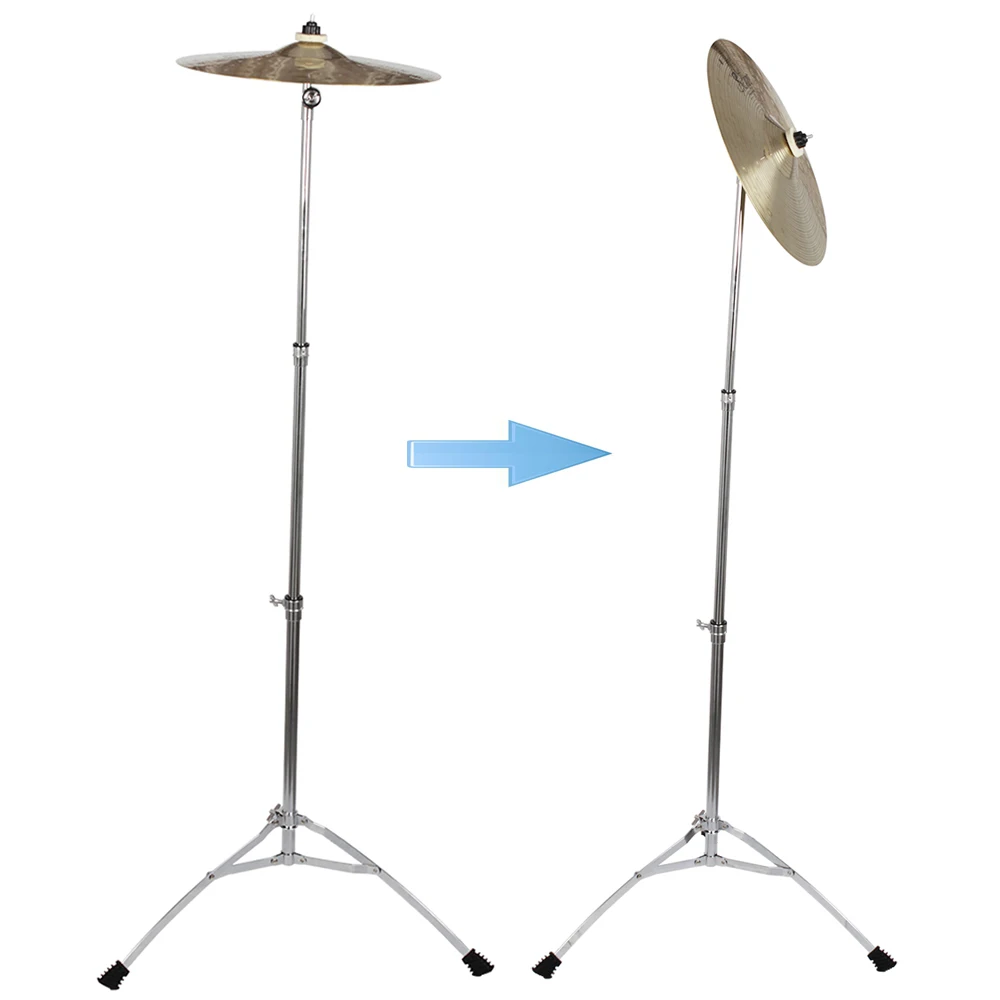 Kalimba Metal Inclinable/ Straight Cymbal drums Stand Bracket 79cm-153cm Adjustable Height Percussion Instruments Parts