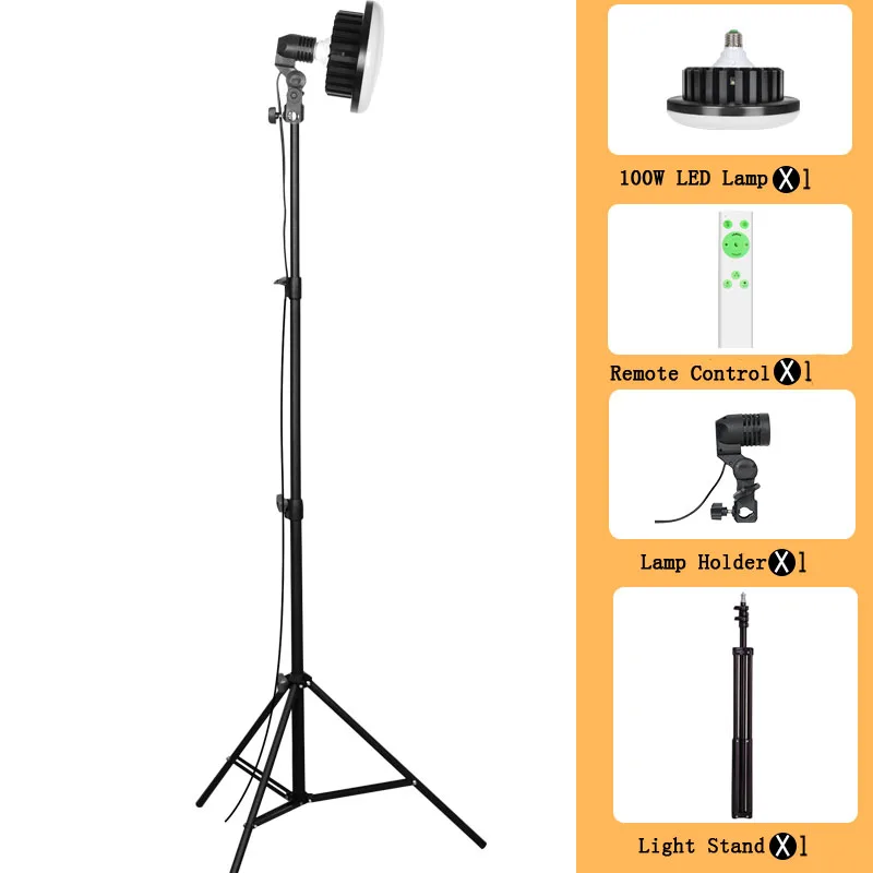 Ultrapure100W Color Temperature 3000k-5500k Professional led Always on Shoot Photography Lights Jewelry Live Broadcast Fill Light Still Life Products Portrait Photo Super Bright Continuous Light 