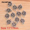  20PCS 11*17mm Hollow Round Flower Connectors Two Color Plated Pendants Jewelry Making DIY Handmade Craft ► Photo 3/3