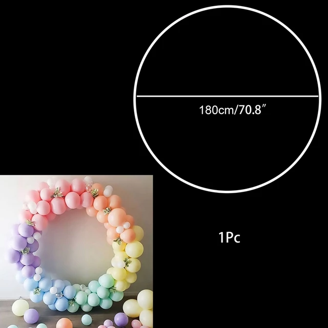 Balloon Circle Arch Balloon Holder Stand Support for Birthday Wedding Party Decorations Baby Shower Balloon Column Accessories 180cm ring-4