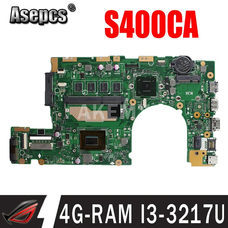 90MB0050-R0E000 материнская плата для ноутбука ASUS S400C S500C S500CA S400CA HM76 4G-RAM I3-3217U | Компьютеры