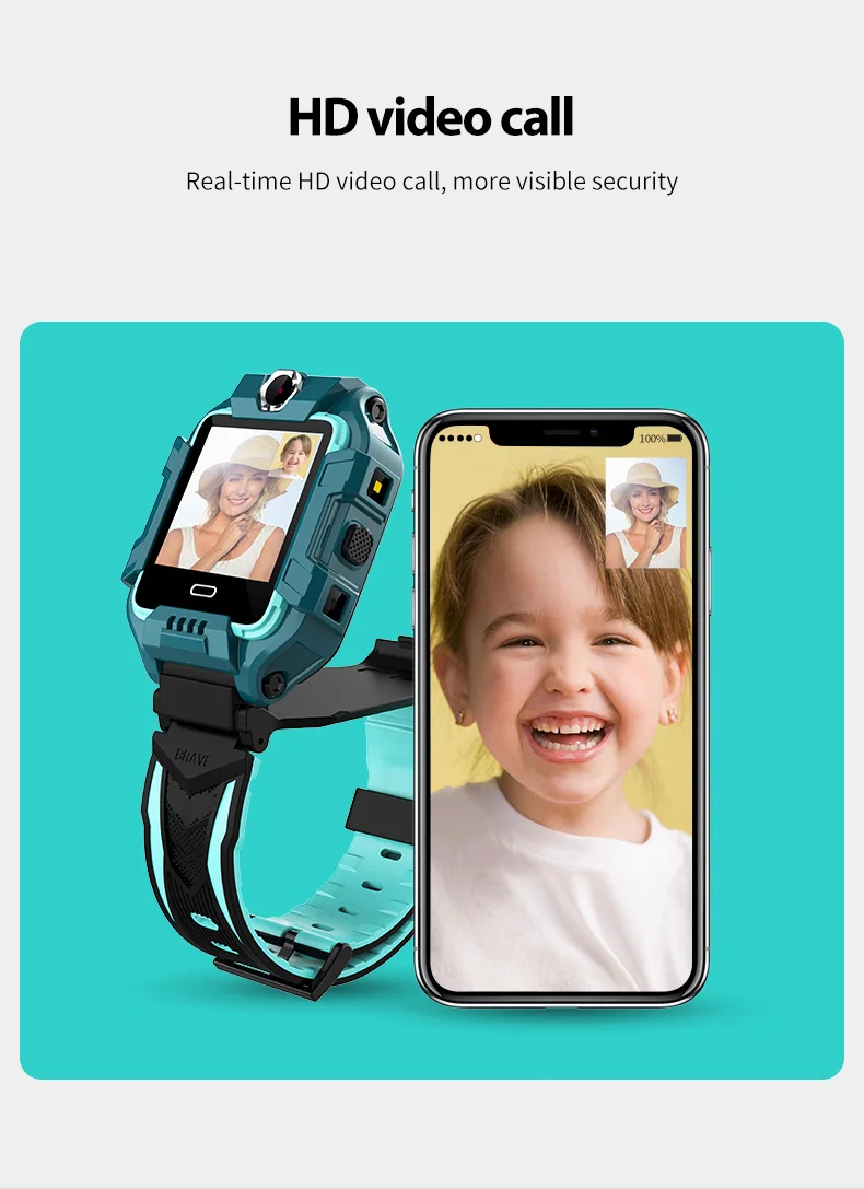 4G Kids Smart Watch Dual Cameras 360° Rotation GPS Location 2