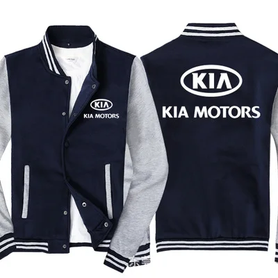 

NEW Fashion Men Baseball Jacket for KIA Motors Sportswear Casual Sweatshirt Hip Hop Harajuku Unisex Uniform 3 Colors cozok