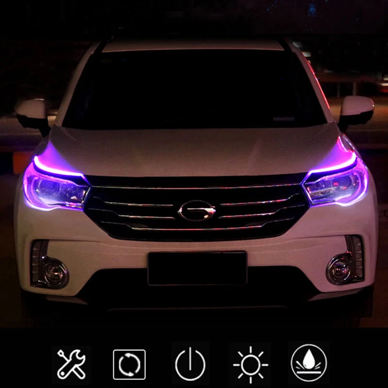 Ультратонкая светодиодная лента DRL 30 45 60 см дневной ходовой светильник гибкая