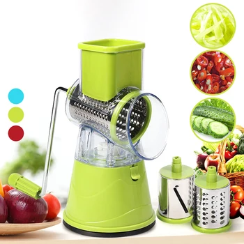 

Manual Vegetable Potato Roller Cutter Stainless Steel Blade Kitchen Slicer Roller Cutting Machine Handheld Food Processor