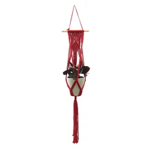 Cotton Rope Hanging Flower Pots Holder Stand for Indoor Outdoor Home Decor Gift for Housewarmings Weddings and All Occasions