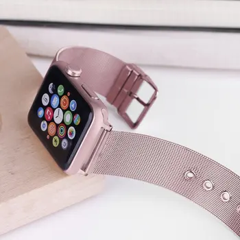 

Milanese Loop Buckle Bracelet For Apple Watch Band 4 5 Stainless Steel Strap 40 44mm Wrist Accessories For iWatch 3 2 1 38 42mm