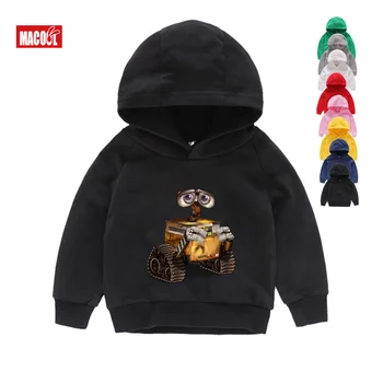 

boys hoodie sweatshirt Fashion cute WALL E Cotton Fashion Brand Sweatshirts Kids New High clothes winter girls long sleeve cool