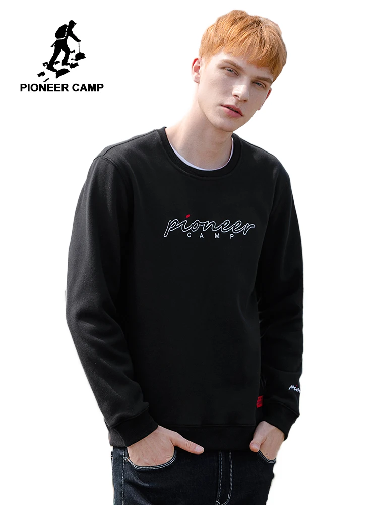 Pioneer Camp хлопковая толстовка мужская Повседневная зимняя Толстая Теплая Флисовая черная серая мужская куртка толстовки Мужская AWY902239