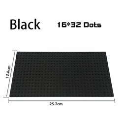 Classic Brick Building Baseplate - Large Connector Plate (16x32 Black)