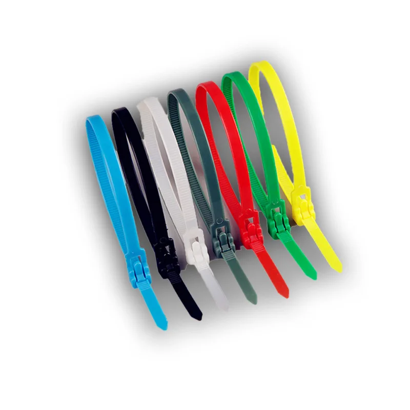 50pcs Colored Plastics Cable Ties 4*150mm Releasable Cable Ties